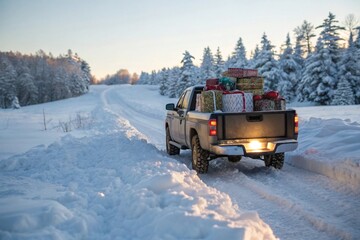 snow covered car