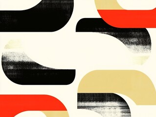 Bold Abstract Digital Painting: Dynamic Curves in Vibrant Hues. AI Generated