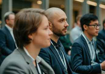 Obraz premium Attentive Professionals at a Conference
