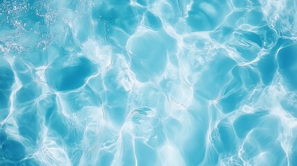 Naklejka premium Close-Up Photo: Serene Aqua Water Texture Gently Shimmering Under Sunlight. AI Generated
