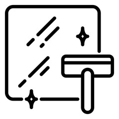 glass cleaner icon, line icon style