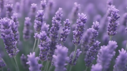 Fototapeta premium Close up of a bunch of lavender flowers generative Ai