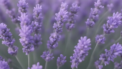 Obraz premium Close up of a bunch of lavender flowers generative Ai