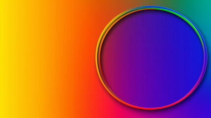 Obraz premium Abstract Neon Circles with Vivid Colors in a Dynamic and Artistic Background