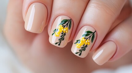 Fototapeta premium Mimosa manicure