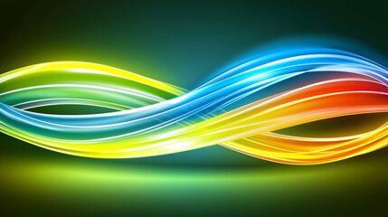 Abstract Neon Circles with Vivid Colors in a Dynamic and Artistic Background