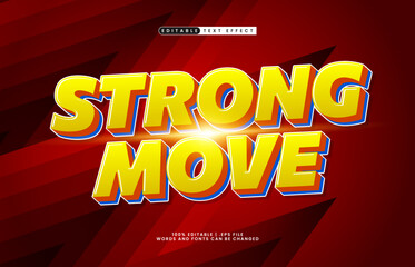 strong move editable text effect with a sport and power text style