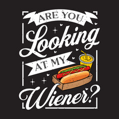 Creative Hot Dog Typography for Tshirt