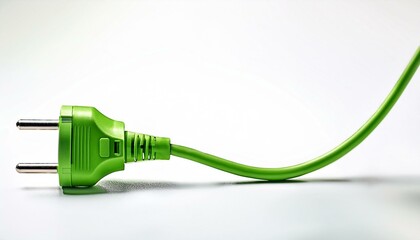 Green energy plug.  Clean, renewable power.