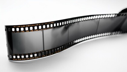 Close-up of a film strip, capturing the essence of classic filmmaking.