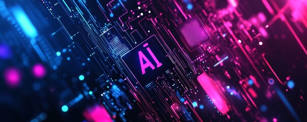 Obraz premium AI Circuit Board.