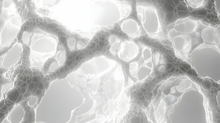 Abstract Gray and White Network Structure: Intricate Mesh of Interconnected Nodes and Lines