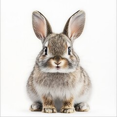 Obraz premium Cute bunny rabbit, studio shot, white background, pet (1)