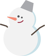  雪だるまのイラスト
