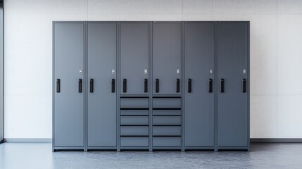 Modern Industrial Storage Cabinets in Contemporary Office Setting