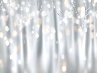 Silver bokeh lights background. Festive, elegant, and celebratory.