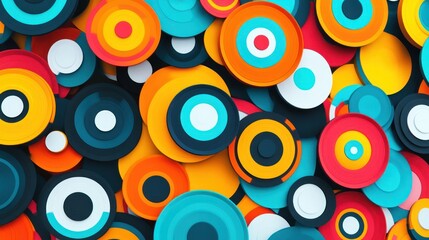Abstract colorful circles background.