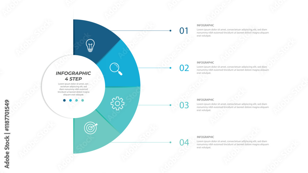 Wall mural vector infographic label design with circle infographic template design and 4-5-6 options or steps. 