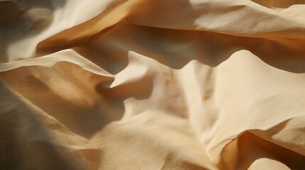 Draped Beige Fabric in Soft Sunlight