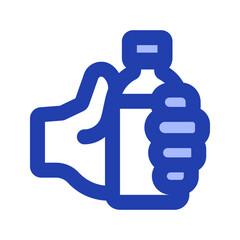 Obraz premium sharing drink blue style