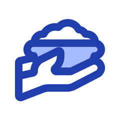 sharing food blue style
