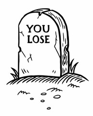 grave stone illustration
