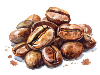Obraz premium coffee bean on white background