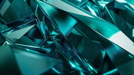 Abstract Teal Crystal Wallpaper