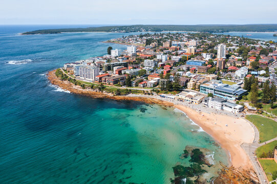 Aerial view of North Cronulla beach, Sydney, Australia