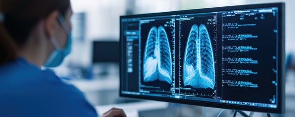 Analyzing chest x-ray images in a medical setting healthcare facility digital imaging clinical environment expert viewpoint