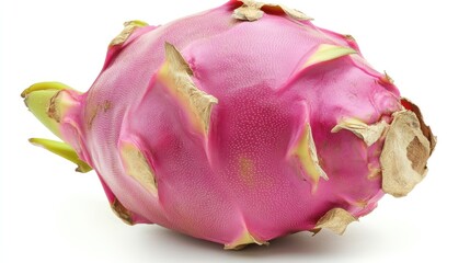 Vibrant Pink Dragon Fruit Closeup Photography A Detailed Look at the Exotic Fruit's Textured Skin and Unique Shape