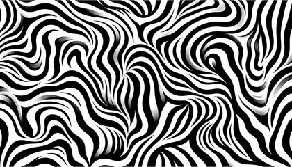 Background A background featuring zebra stripes in black and white, with irregular, wavy stripes crossing the w3