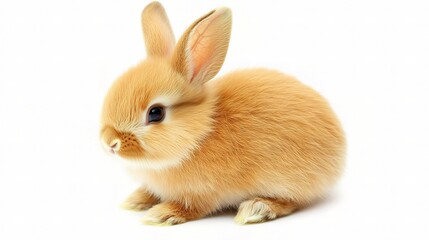 Fuzzy Bunny Charm: A tiny, adorable bunny with soft, fluffy fur and big, curious eyes sits in a playful pose, radiating cuteness and innocence.