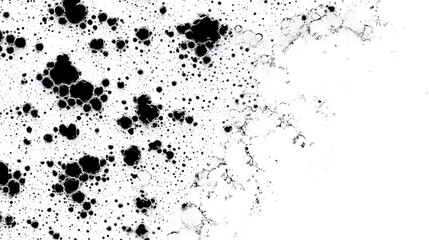 Fototapeta premium Abstract black bubbles on white background pattern