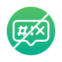 no bad words gradient style