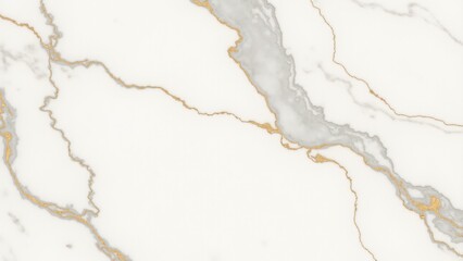 A polished marble floor with rich veins of white, gray, and gold, creating a luxurious, elegant appearance. The veins flow organically, adding depth and sophistication to the design.