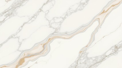 A polished marble floor with rich veins of white, gray, and gold, creating a luxurious, elegant appearance. The veins flow organically, adding depth and sophistication to the design.