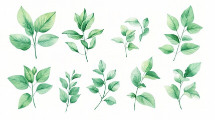 Fresh Mint Leaves Isolated on White Background for Culinary Use