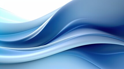 Obraz premium Abstract Blue Wave Design: Serene Flowing Curves Background Image