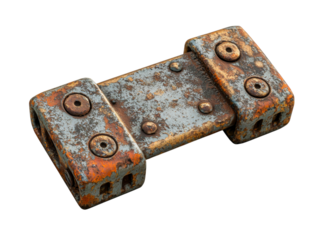Rusty Metal Object  Isolated on transparent background
