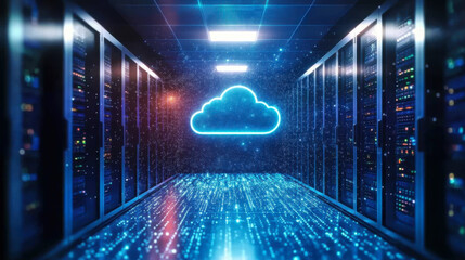 Artistic representation of data flowing seamlessly across a global cloud computing network.