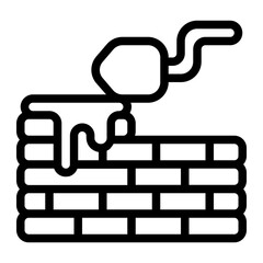 Brick Wall Line Icon