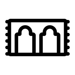 mosque location outlined style