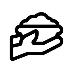 sharing food outlined style