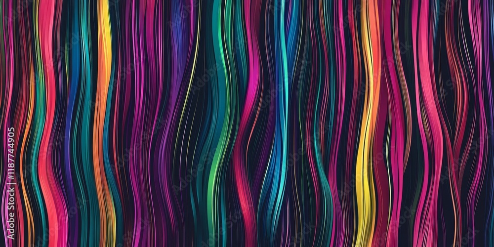 Poster abstract colorful wavy lines background.