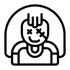Cursed Puppet Line Icon