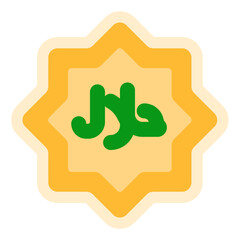 halal sign sticker style