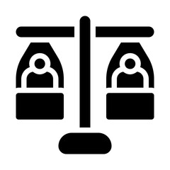 Equality Scale Solid Icon