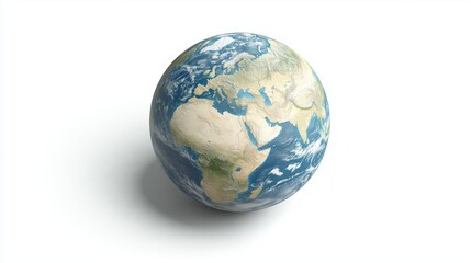 Fototapeta premium Earth globe network ,Full depth of field, isolated on white background