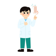 Physic Student 1 Demonstrating Spring Physics